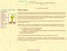 Tablet Screenshot of canarys-eye-view.org